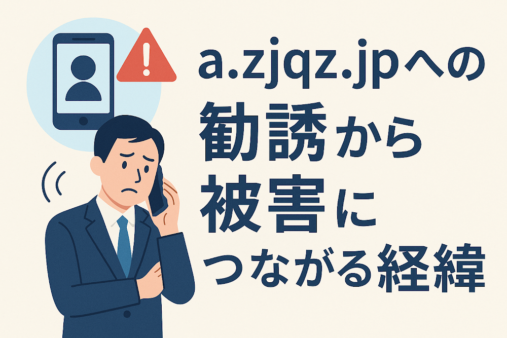 a.zjqz.jpへの勧誘へのから被害につながる経緯