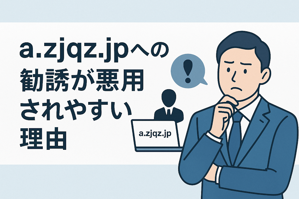 a.zjqz.jpへの勧誘が悪用されやすい理由