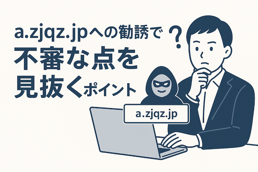 a.zjqz.jpへの勧誘で不審な点を見抜くポイント