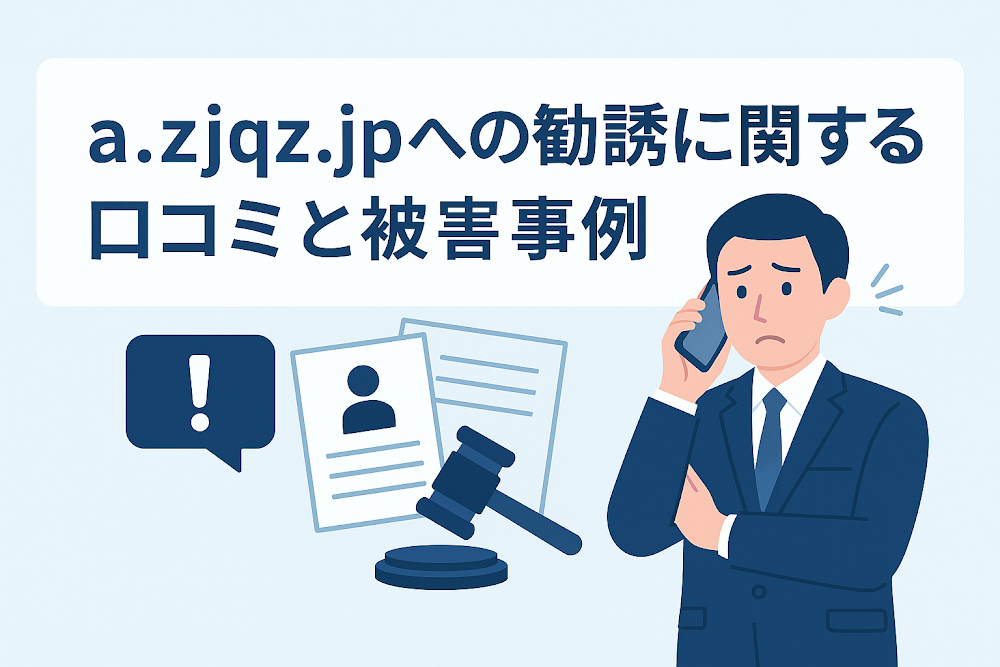 a.zjqz.jpへの勧誘に関する口コミと被害事例