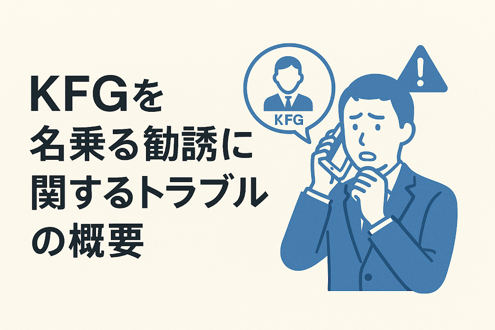 KFGを名乗る勧誘に関するトラブルの概要