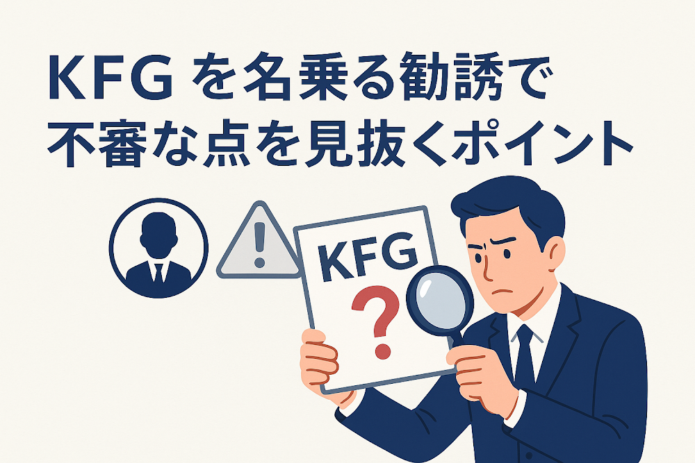KFGを名乗る勧誘で不審な点を見抜くポイント