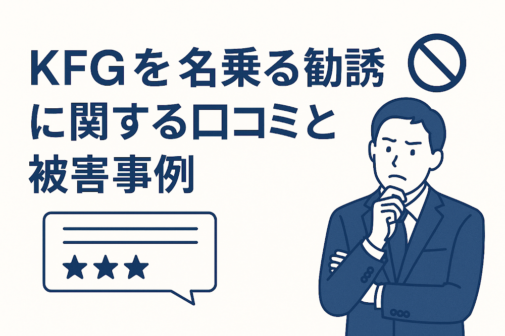 KFGを名乗る勧誘に関する口コミと被害事例