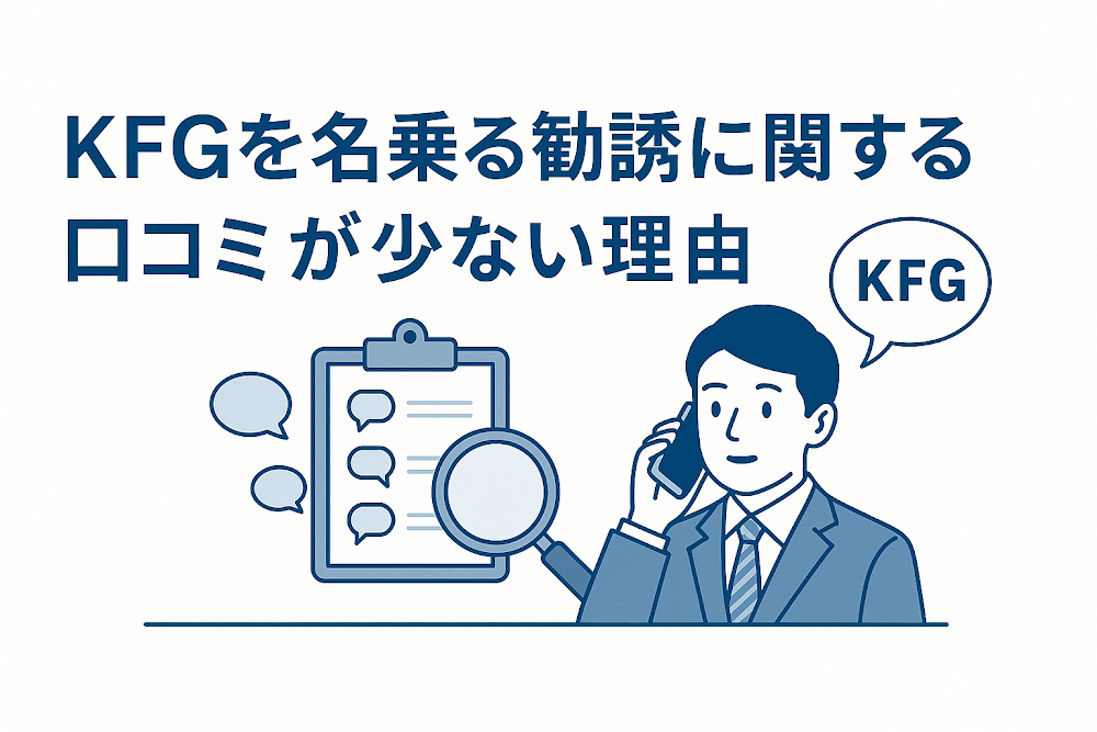 KFGを名乗る勧誘に関する口コミが少ない理由