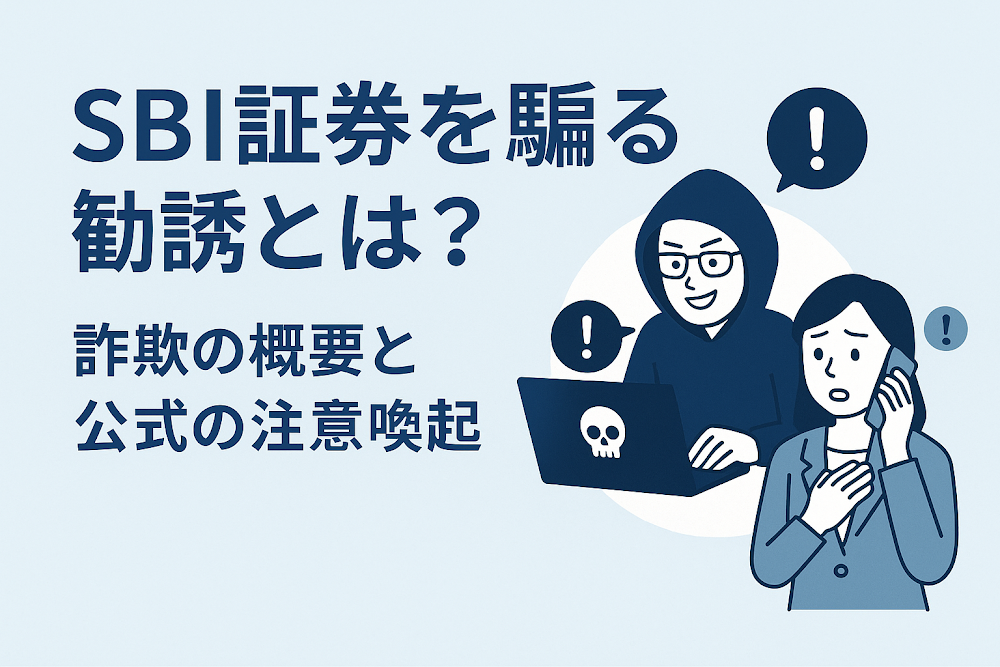 SBI証券を騙る勧誘とは?詐欺の概要と公式の注意喚起