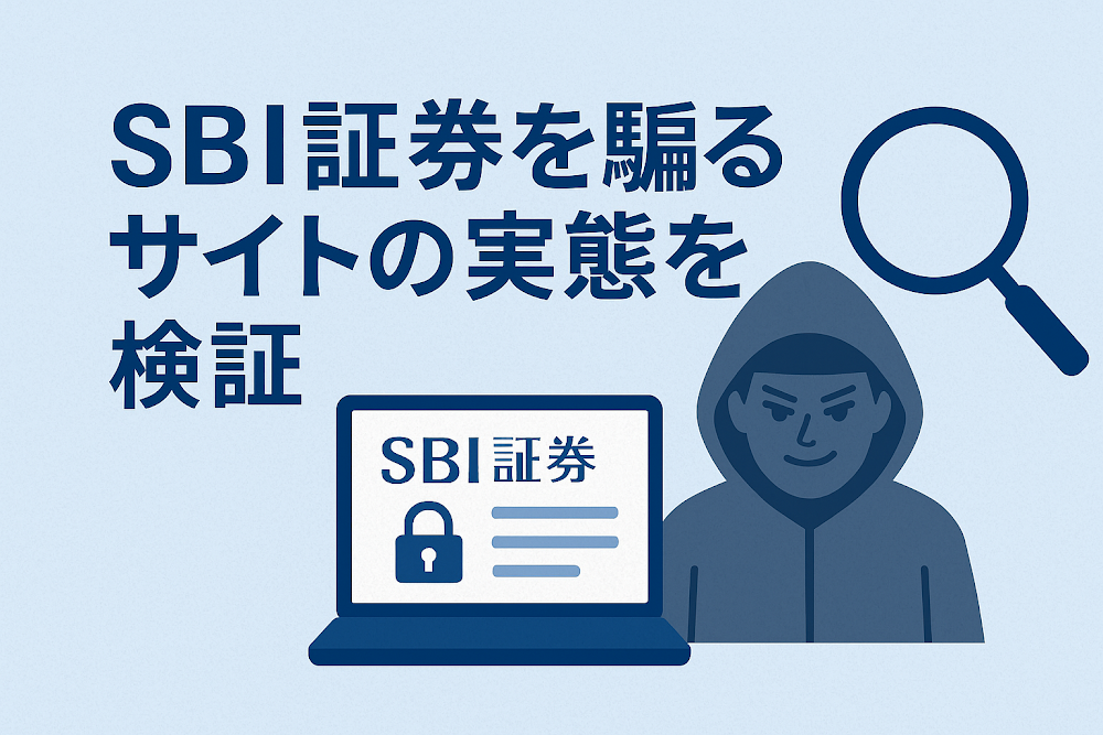 SBI証券を騙るサイトの実態を検証