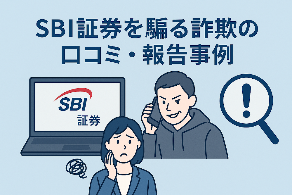 SBI証券を騙る詐欺の口コミ・報告事例