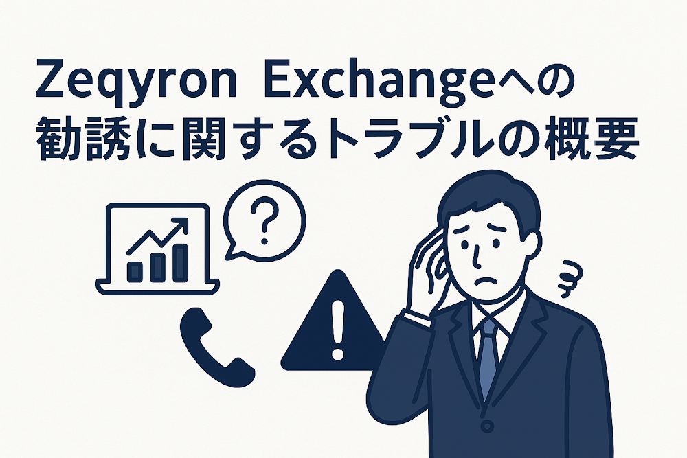 Zeqyron Exchangeへの勧誘に関するトラブルの概要