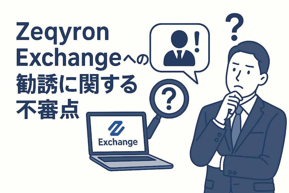 Zeqyron Exchangeへの勧誘に関する不審点