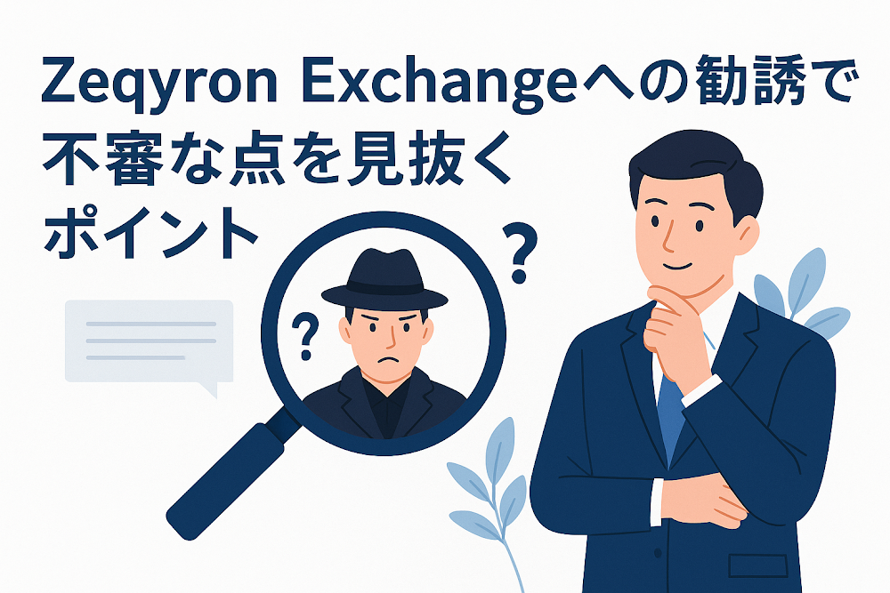 Zeqyron Exchangeへの勧誘で不審な点を見抜くポイント