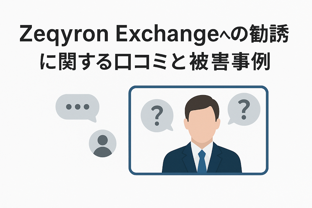 Zeqyron Exchangeへの勧誘に関する口コミと被害事例
