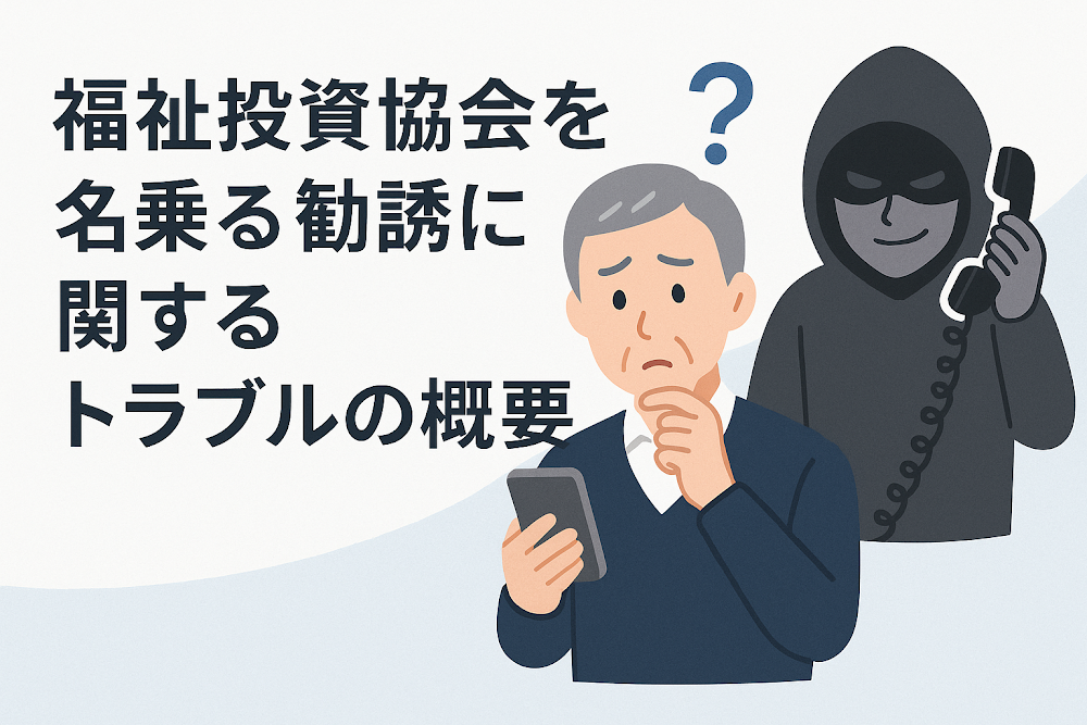 福祉投資協会を名乗る勧誘に関するトラブルの概要
