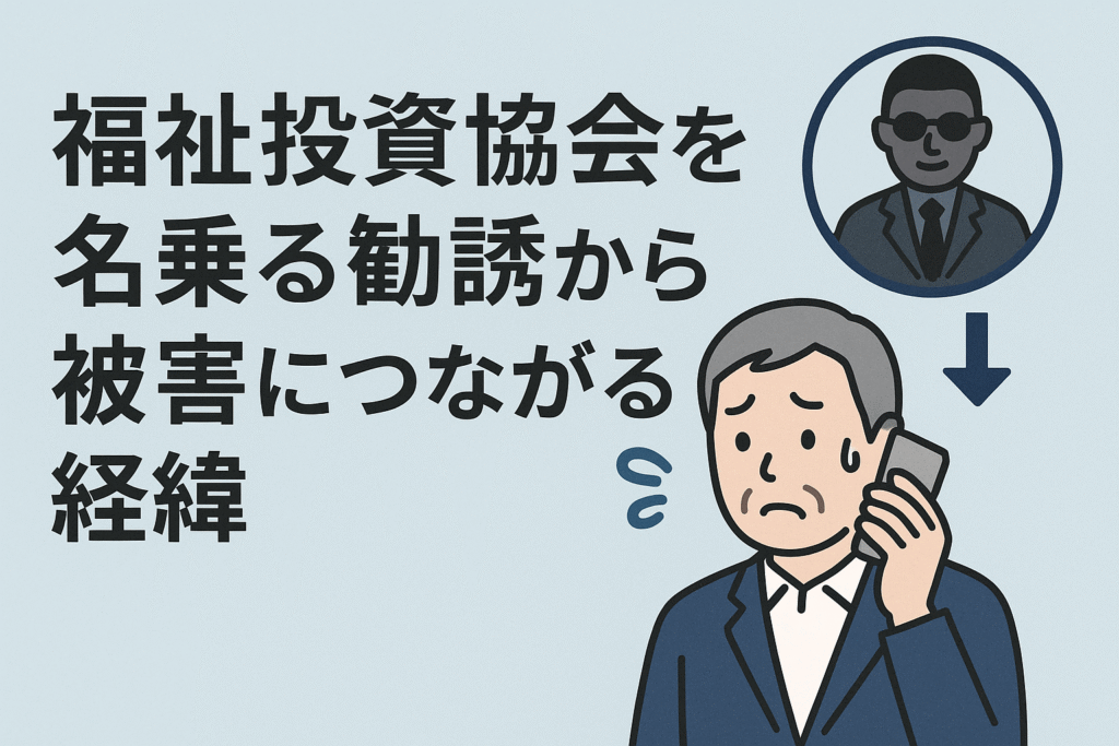 福祉投資協会を名乗る勧誘から被害につながる経緯