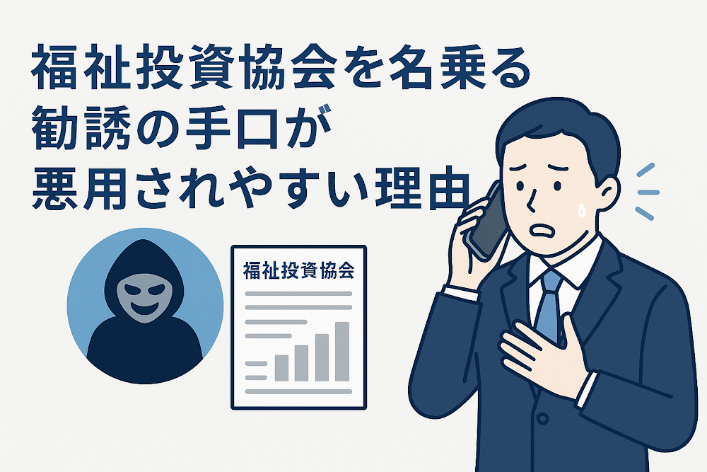 福祉投資協会を名乗る勧誘の手口が悪用されやすい理由