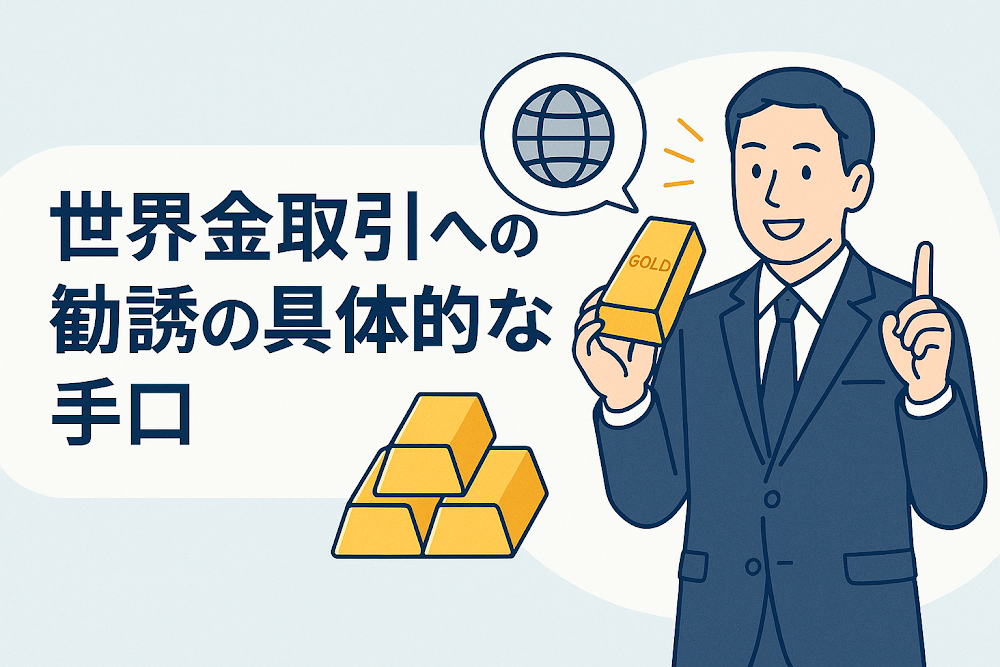 世界金取引への勧誘の具体的な手口