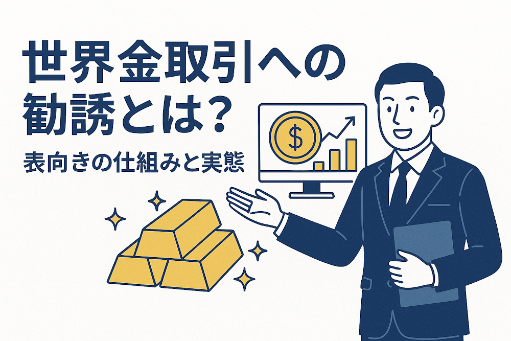 世界金取引への勧誘とは?表向きの仕組みと実態