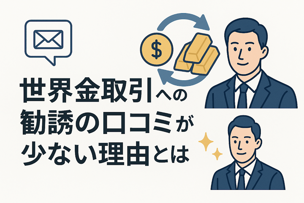 世界金取引への勧誘の口コミが少ない理由とは