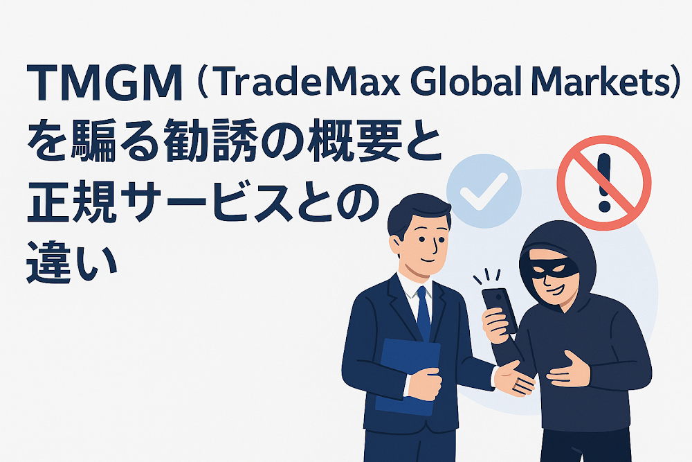 TMGM（TradeMax Global Markets）を騙る勧誘の概要と正規サービスとの違い