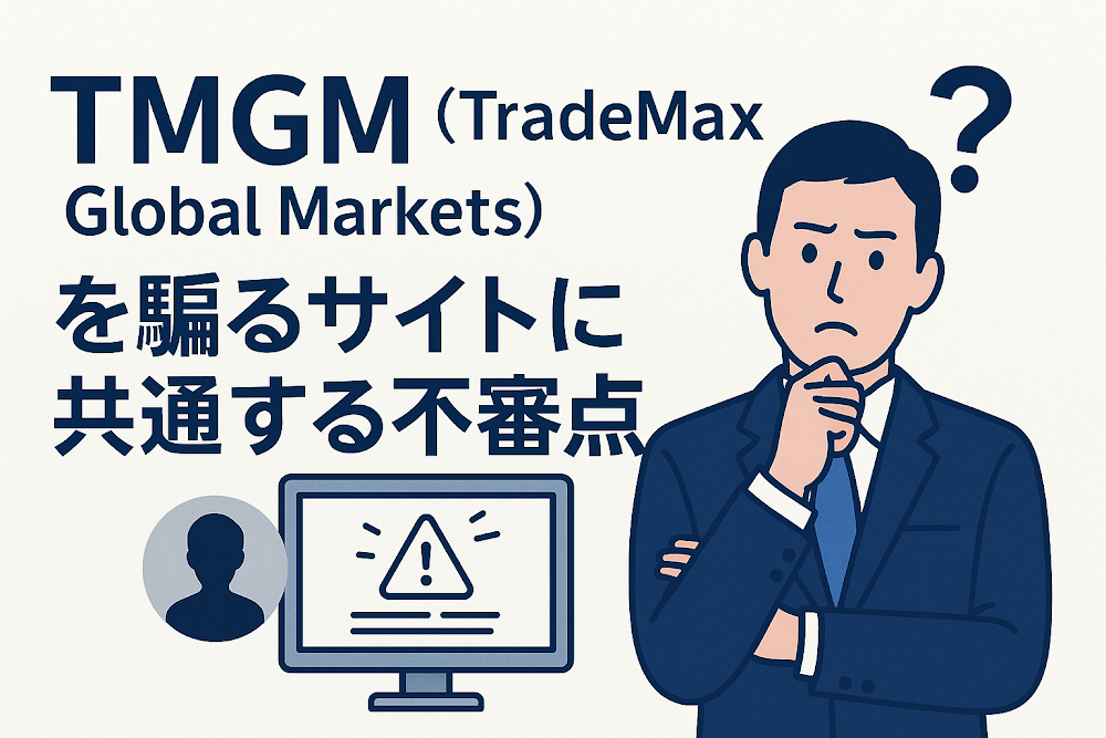 TMGM（TradeMax Global Markets）を騙るサイトに共通する不審点