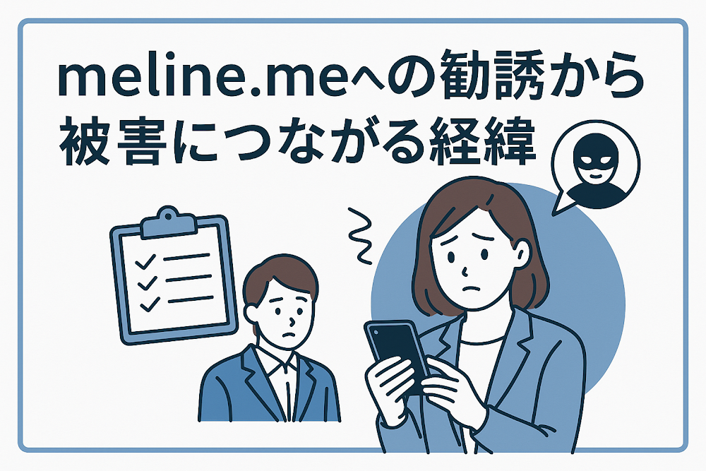 meline.meへの勧誘から被害につながる経緯