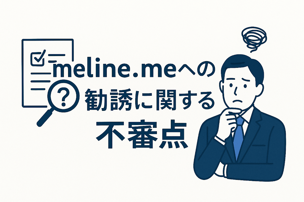 meline.meへの勧誘に関する不審点