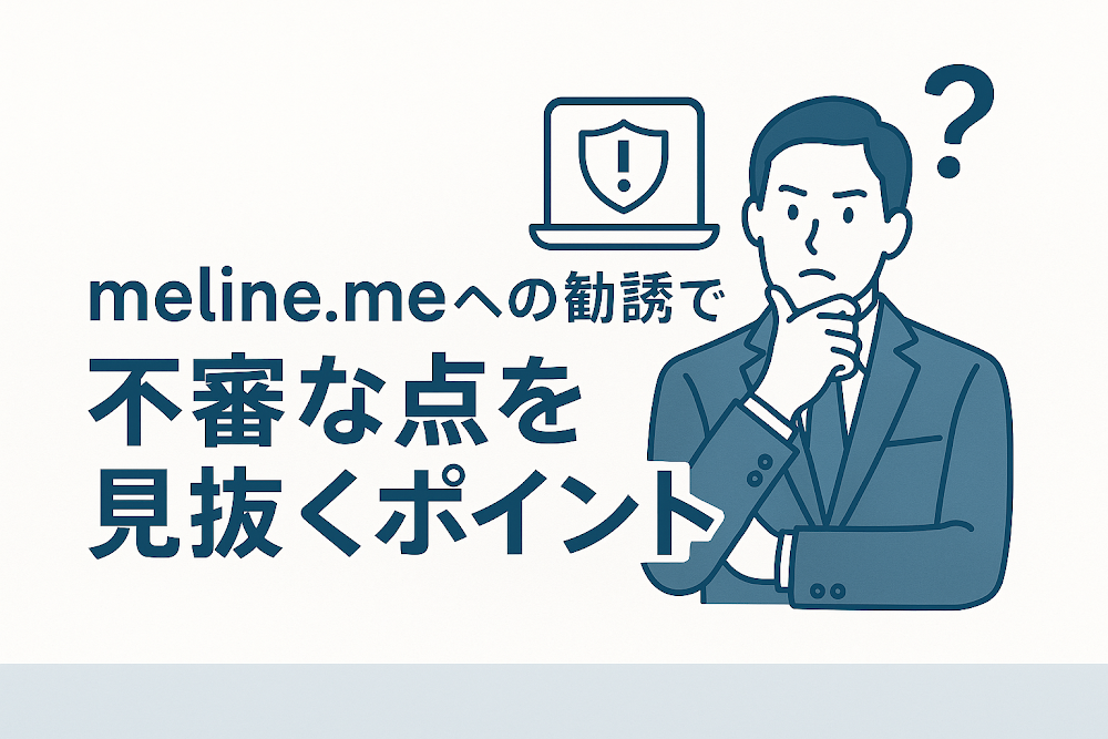 meline.meへの勧誘で不審な点を見抜くポイント
