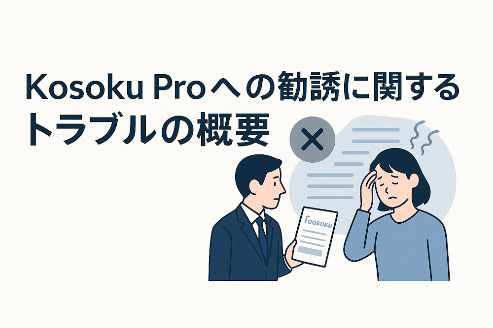 Kosoku Proへの勧誘に関するトラブルの概要
