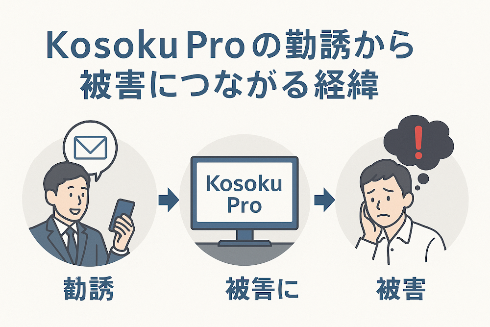 Kosoku Proへの勧誘から被害につながる経緯