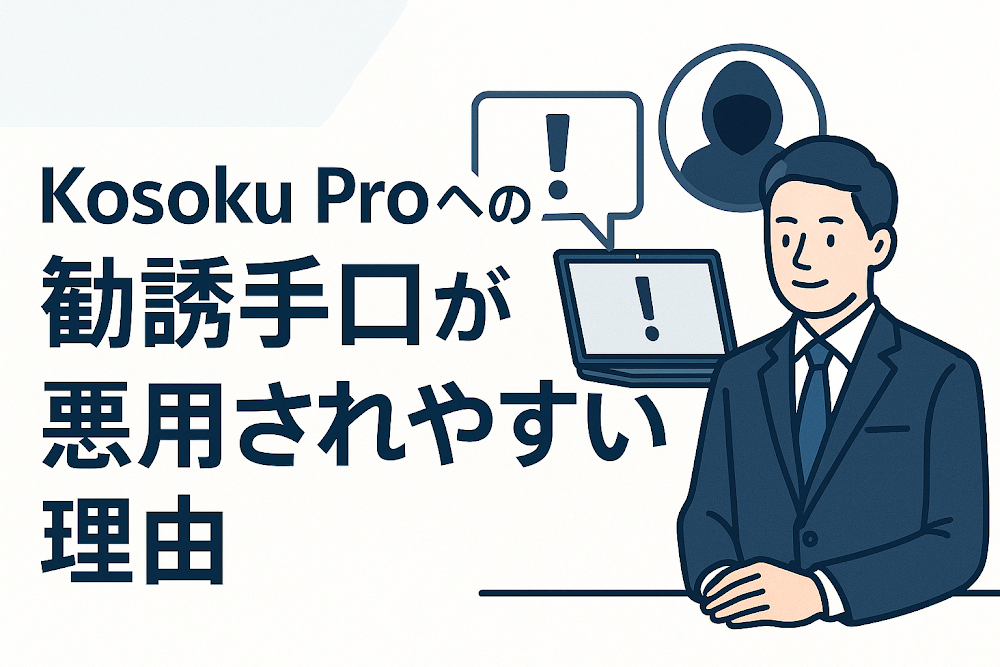 Kosoku Proへの勧誘手口が悪用されやすい理由