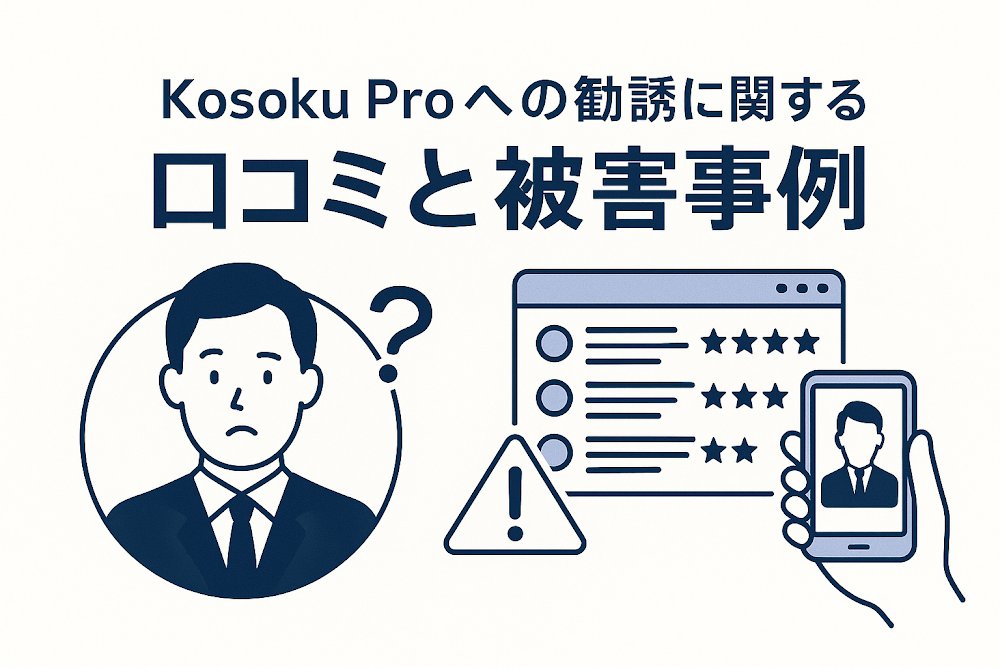 Kosoku Proへの勧誘に関する口コミと被害事例