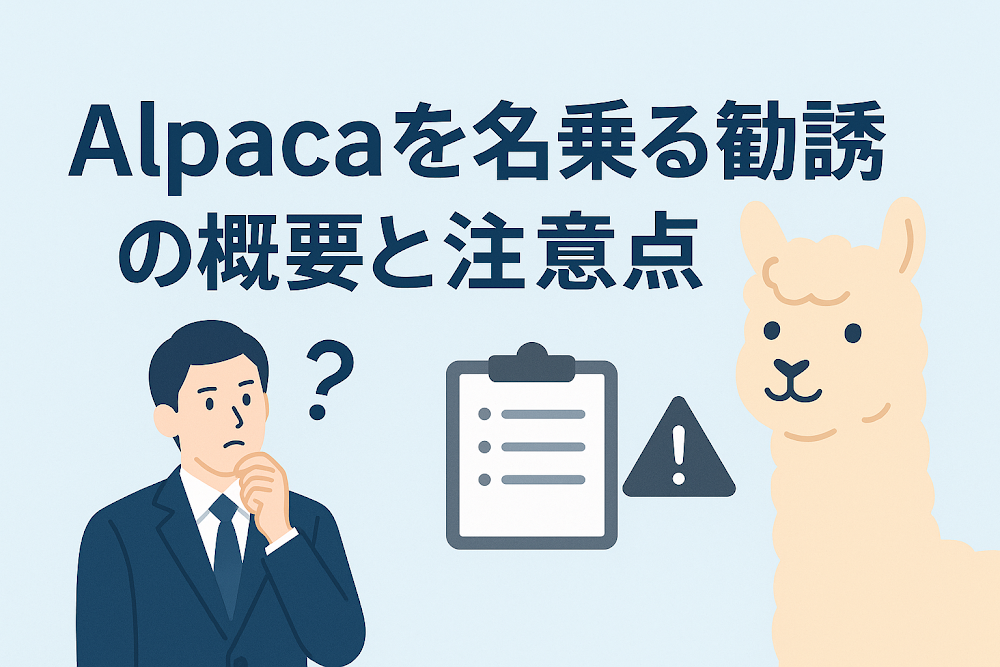 Alpacaを名乗る勧誘の概要と注意点