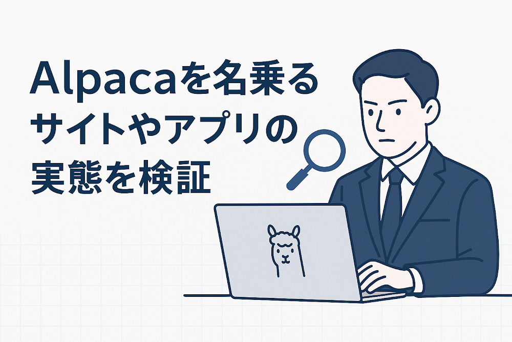 Alpacaを名乗るサイトやアプリの実態を検証