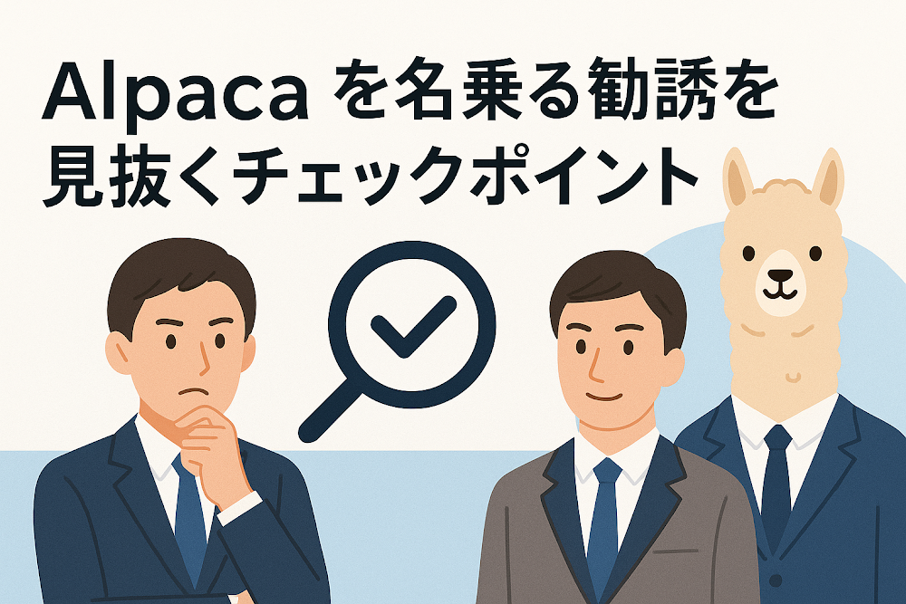 Alpacaを名乗る勧誘を見抜くチェックポイント