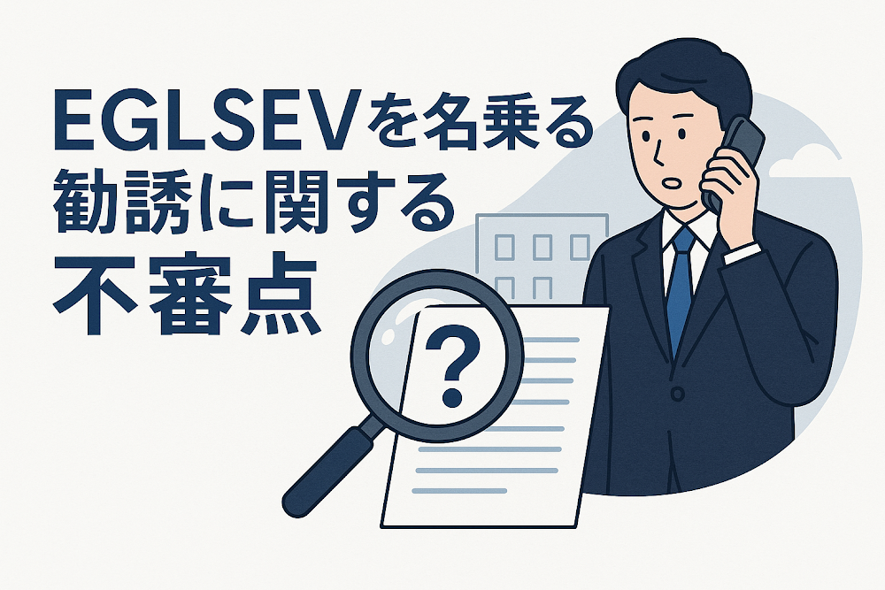 EGLSEVを名乗る勧誘に関する不審点