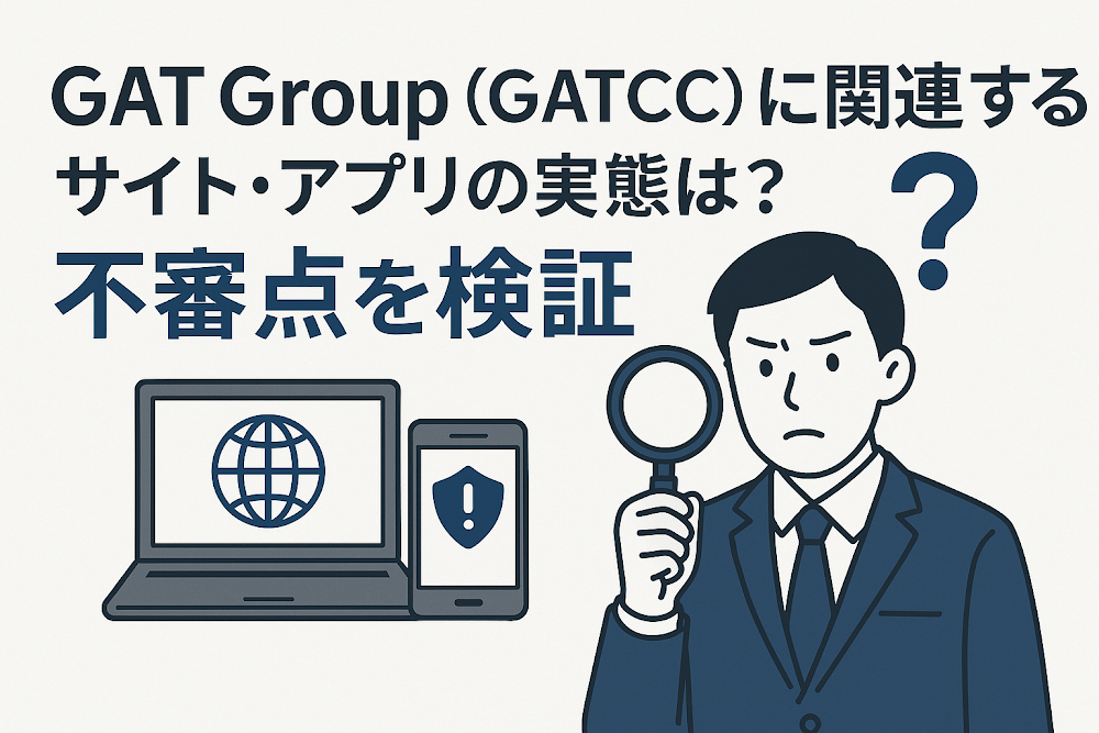 GAT Group(GATCC)に関連するサイト・アプリの実態は?不審点を検証