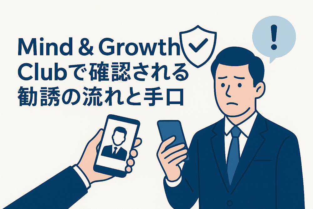 Mind & Growth Clubで確認される勧誘の流れと手口