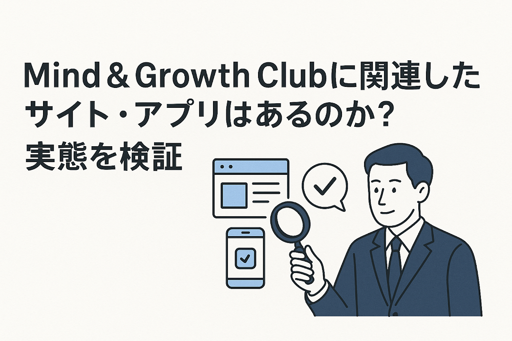 Mind & Growth Clubに関連したサイト・アプリはあるのか？実態を検証