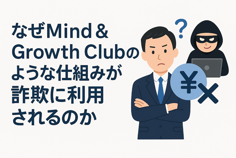 なぜMind & Growth Clubのような仕組みが詐欺に利用されるのか
