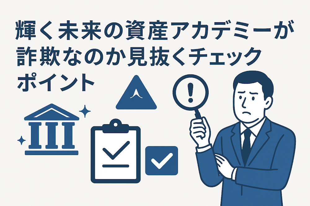 輝く未来の資産アカデミーが詐欺なのか見抜くチェックポイント