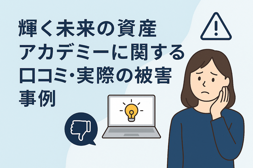 輝く未来の資産アカデミーに関する口コミ・実際の被害事例