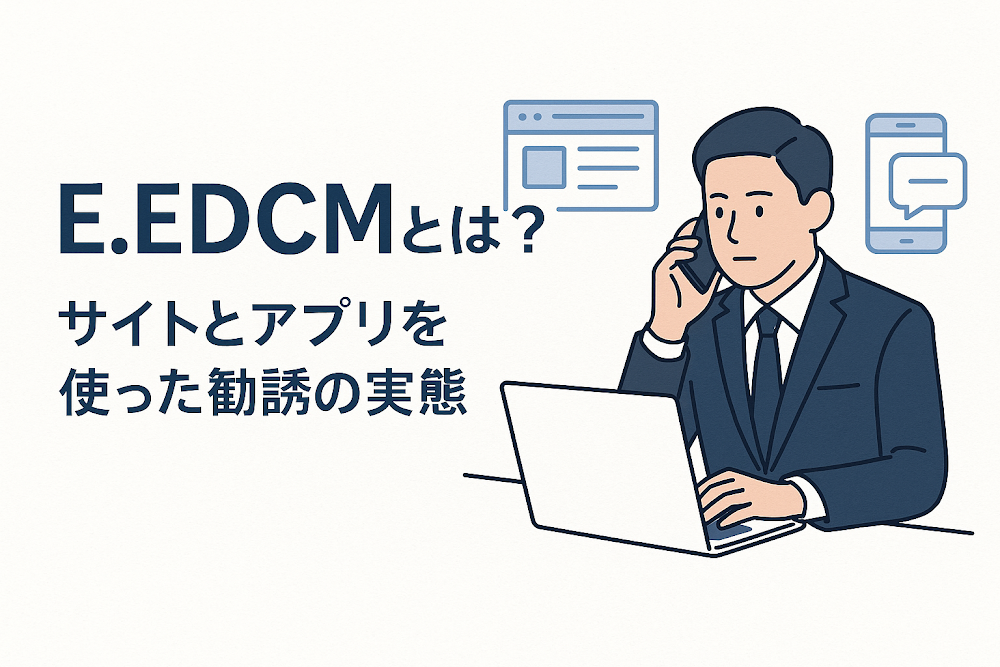 E.EDCMとは?サイトとアプリを使った勧誘の実態