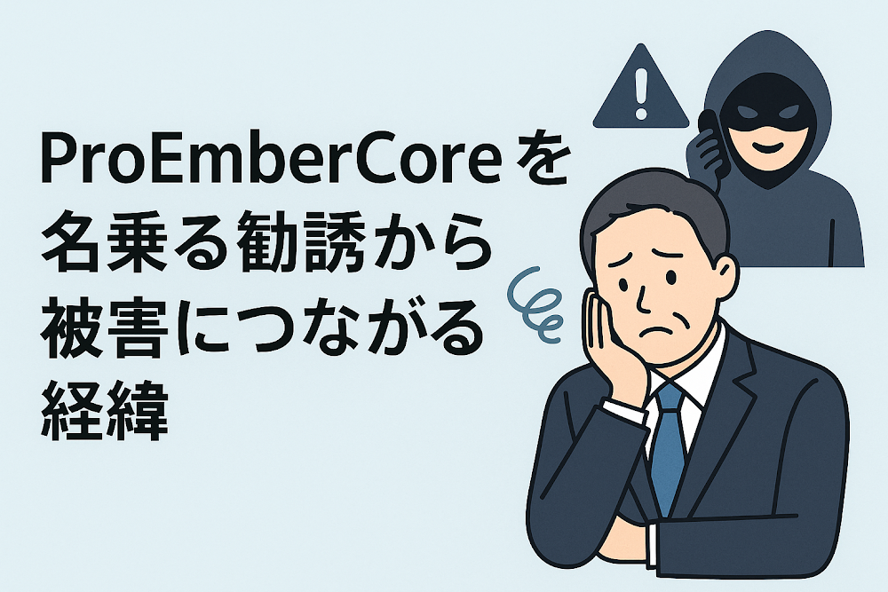 ProEmberCoreを名乗る勧誘から被害につながる経緯