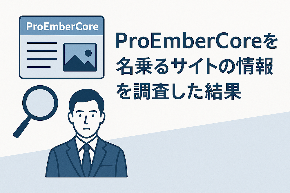 ProEmberCoreを名乗るサイトの情報を調査した結果