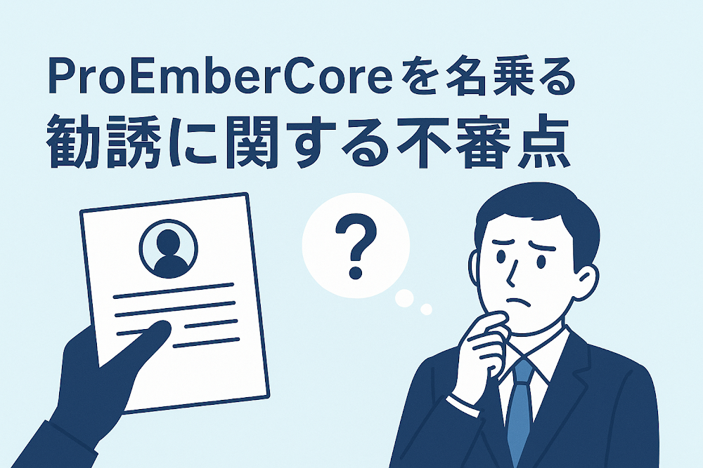ProEmberCoreを名乗る勧誘に関する不審点