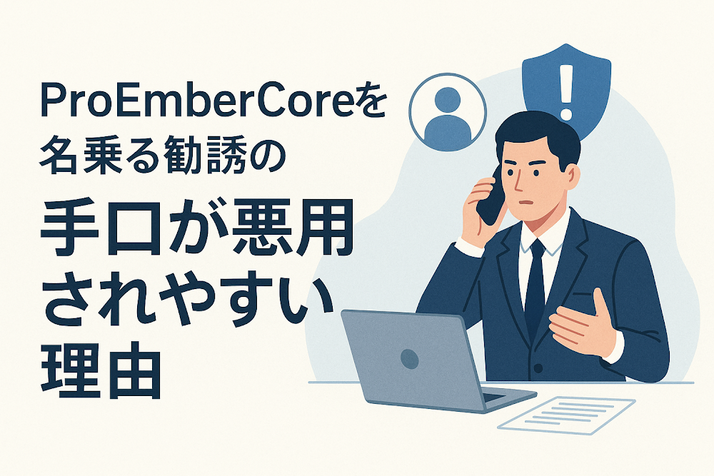 ProEmberCoreを名乗る勧誘の手口が悪用されやすい理由