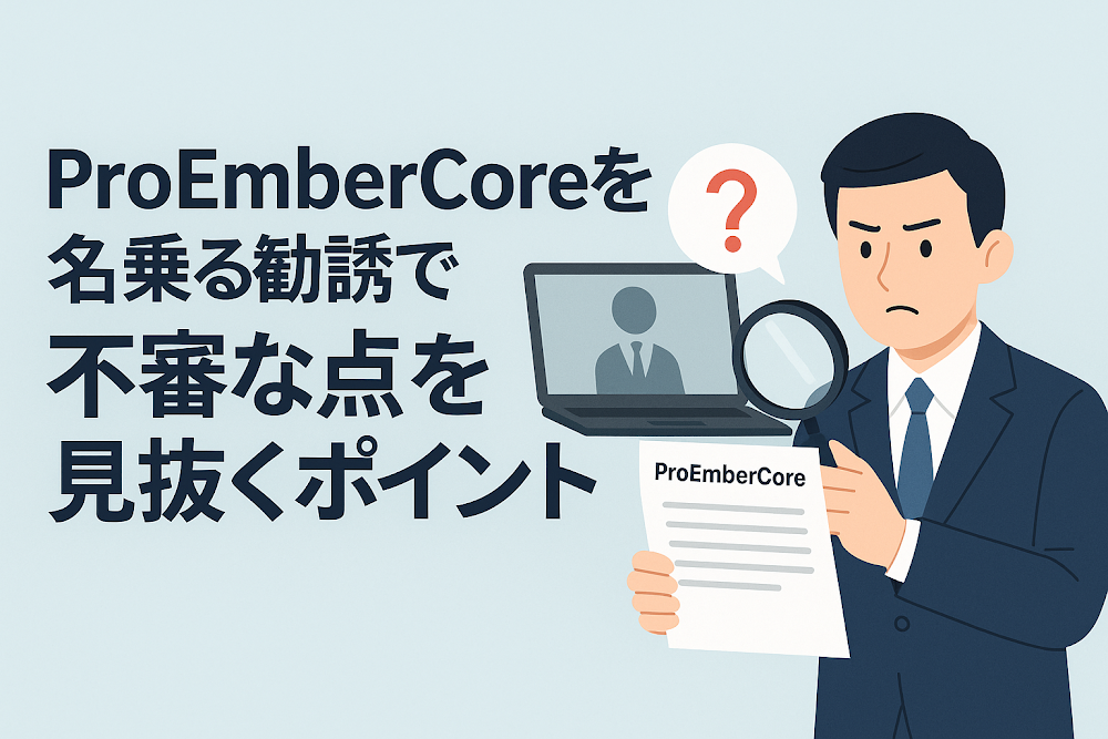 ProEmberCoreを名乗る勧誘で不審な点を見抜くポイント