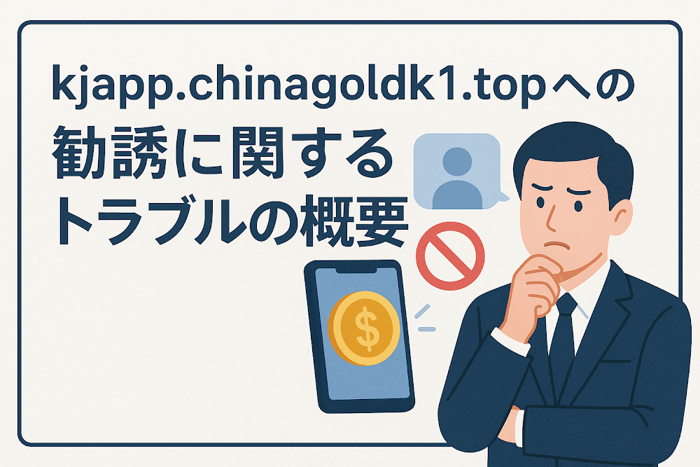 kjapp.chinagoldk1.topへの勧誘に関するトラブルの概要