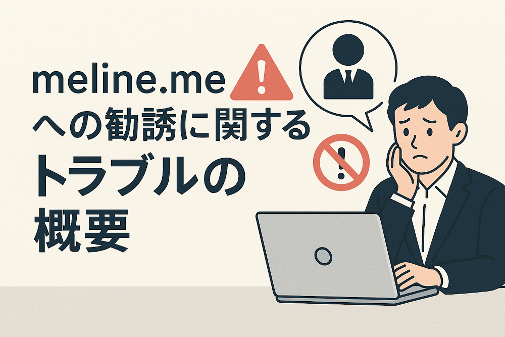 meline.meへの勧誘に関するトラブルの概要