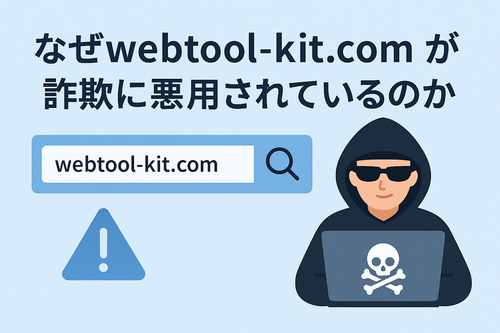 なぜwebtool-kit.comが詐欺に悪用されているのか