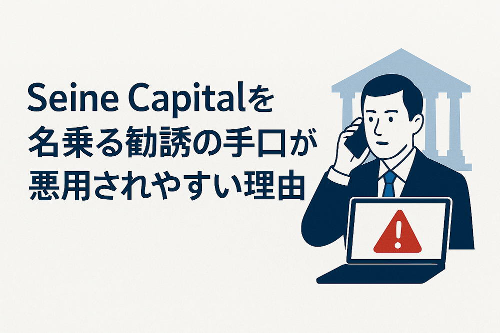 Seine Capitalを名乗る勧誘の手口が悪用されやすい理由